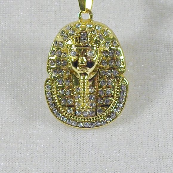 Unisex Iced Out Egyptian Pharaoh Pendant - Picture 10 of 10